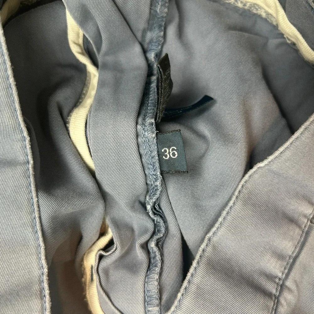 Polo Ralph Lauren Mens 36 Pleated Chino Shorts Slate Blue Vintage Cotton